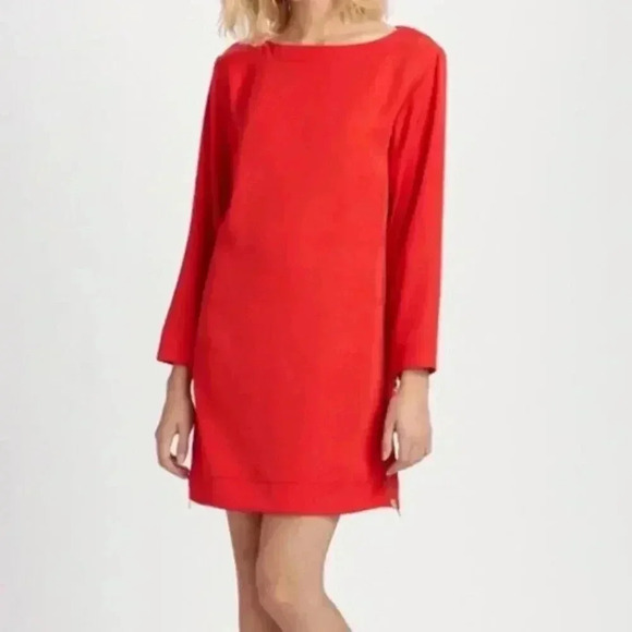 Mark By Mark Jacobs Navy Blue Clark Zipper 100% Triacetate Dress Size Medium - Picture 1 of 13